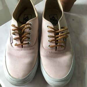 RARE Pink Vans Leather Laces - S 7 GOOD CONDITION